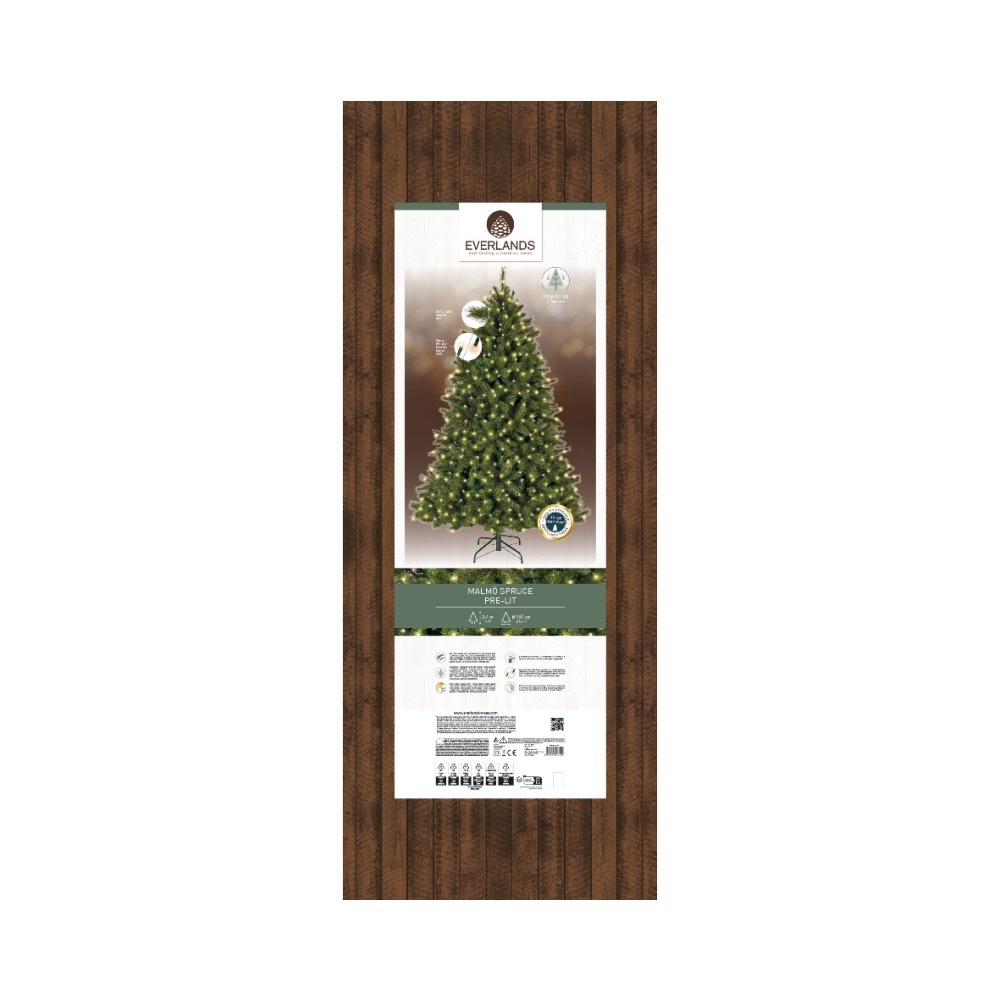 Malmö Spruce kunstkerstboom 240xø157cm | groen & 540 LED lampjes
