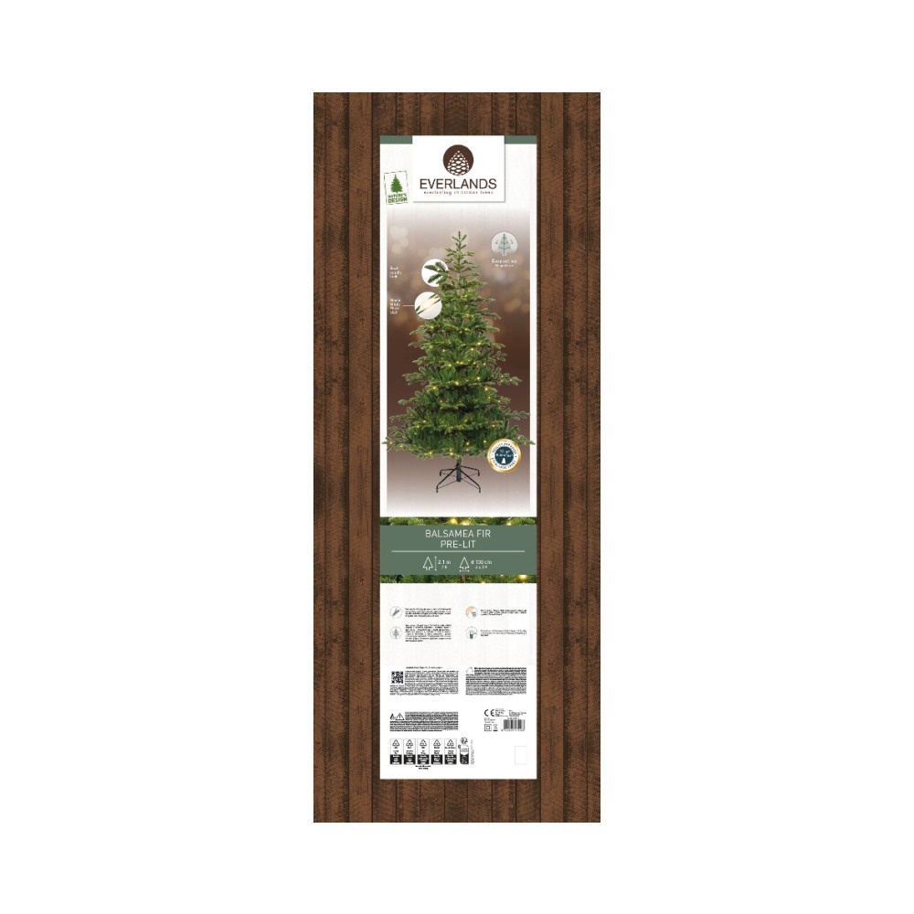 Balsamea Fir kunstkerstboom 210xø130cm | groen | 500 LED lampjes