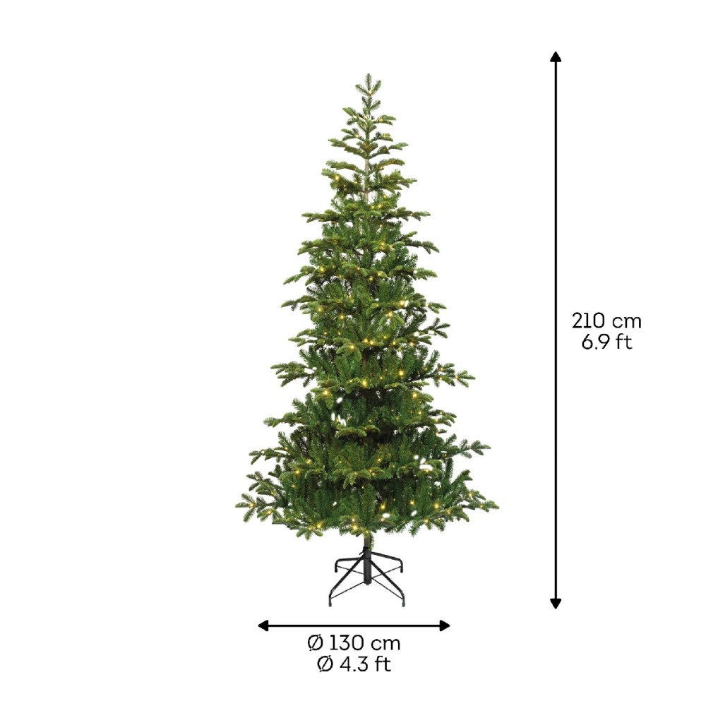 Balsamea Fir kunstkerstboom 210xø130cm | groen | 500 LED lampjes
