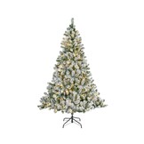 Imperial Pine kunstkerstboom 210xø137cm | wit/met sneeuw met 380 LED lampjes