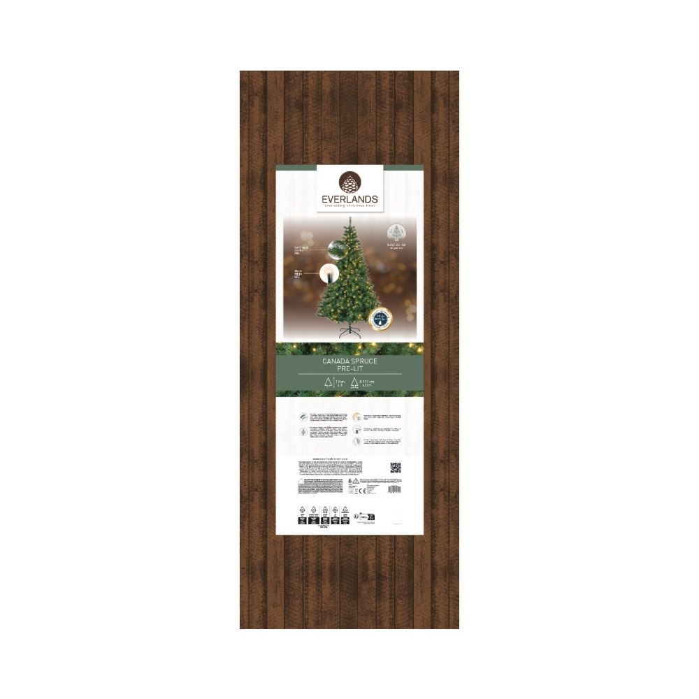 Canada Spruce kunstkerstboom 180xø117cm | groen | 320 LED lampjes