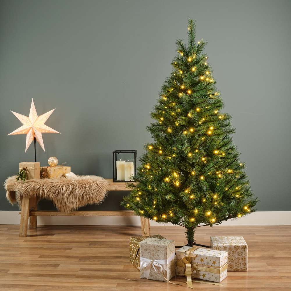 Canada Spruce kunstkerstboom 180xø117cm | groen | 320 LED lampjes