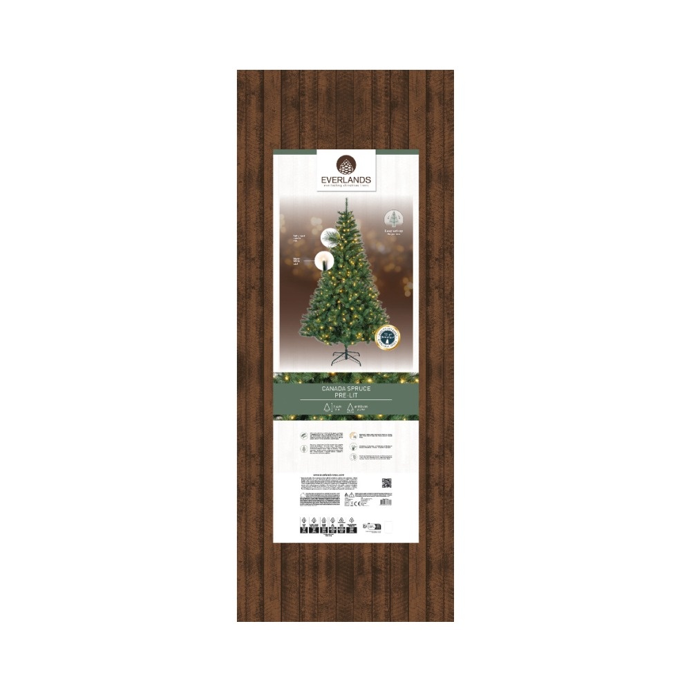 Canada Spruce kunstkerstboom 240xø150cm | groen | 520 LED lampjes