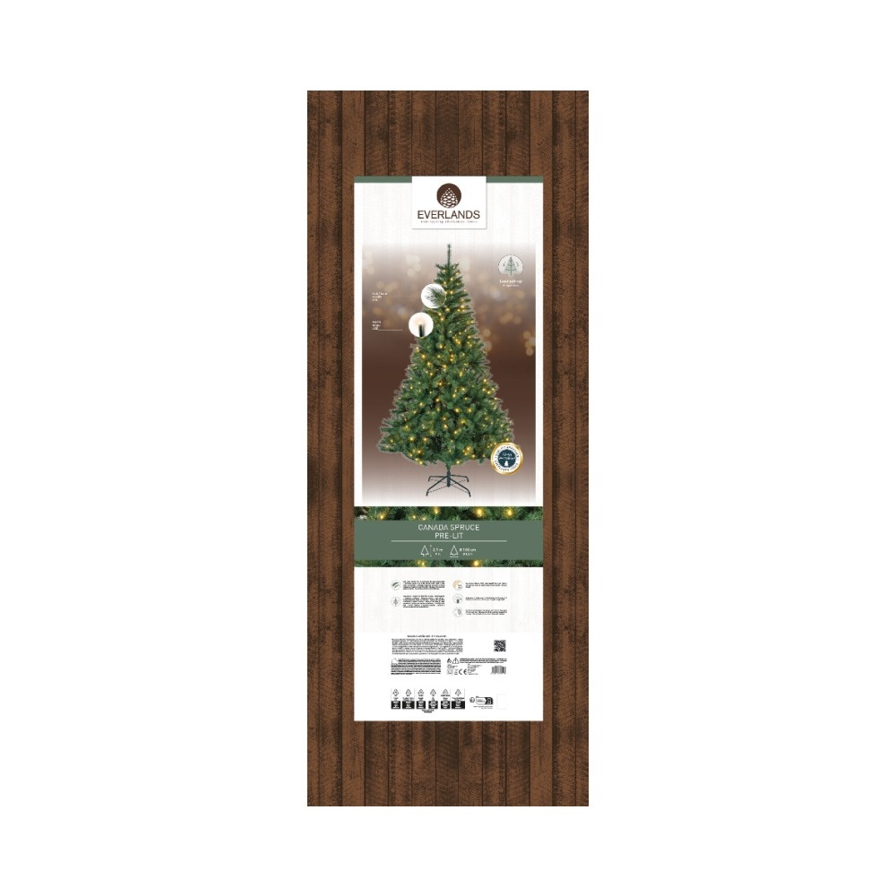 Canada Spruce kunstkerstboom 270xø160cm | groen | 600 LED lampjes