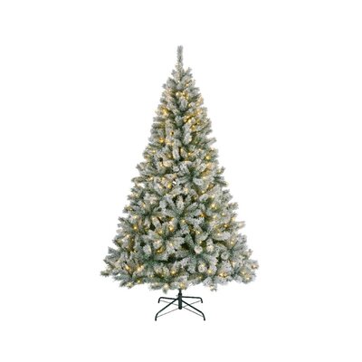Canada Spruce kunstkerstboom 180xø117cm | groen met bevroren details | 320 LED lampjes
