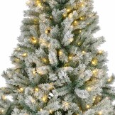 Canada Spruce kunstkerstboom 180xø117cm | groen met bevroren details | 320 LED lampjes