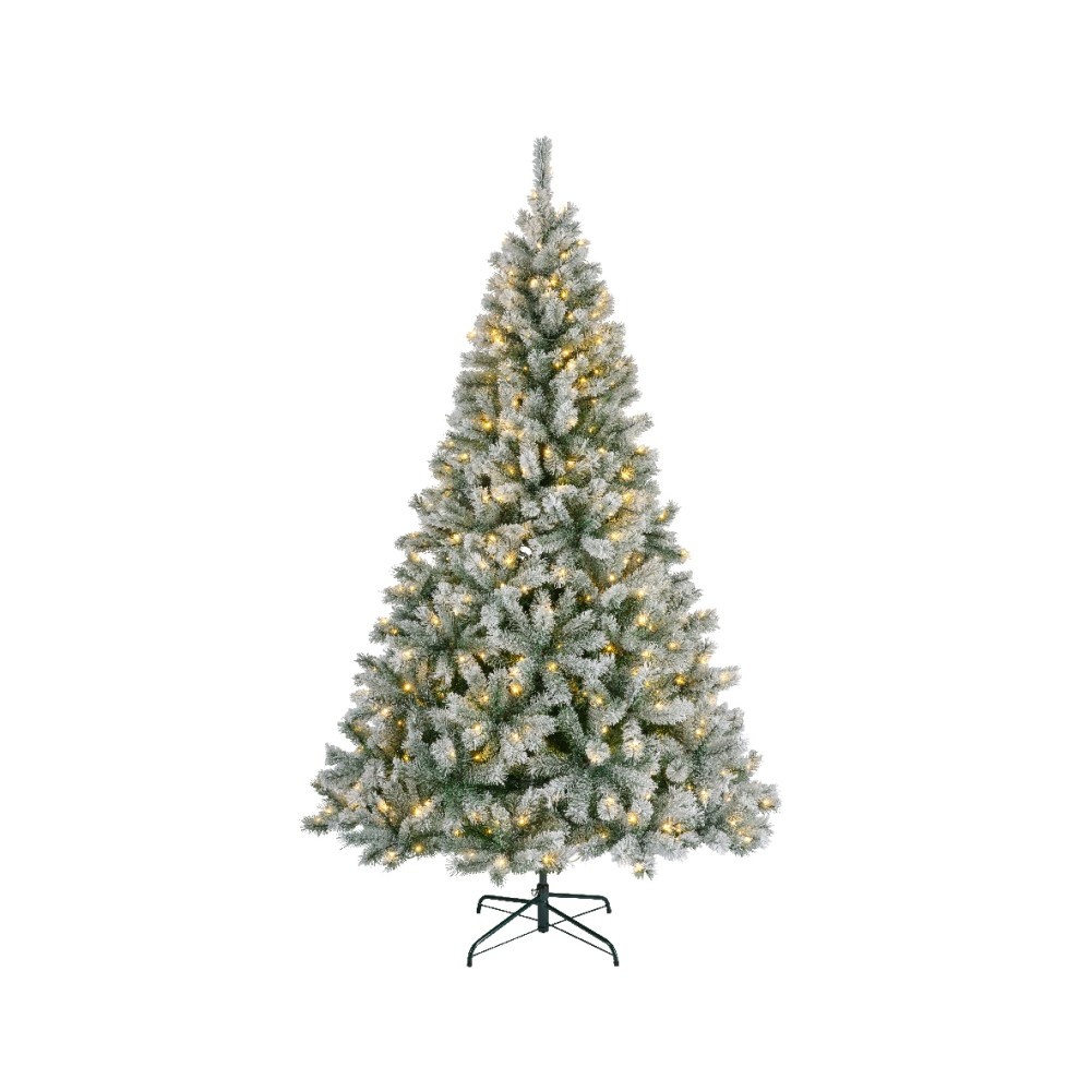 Canada Spruce kunstkerstboom 210xø140cm | groen met bevroren details | 440 LED lampjes