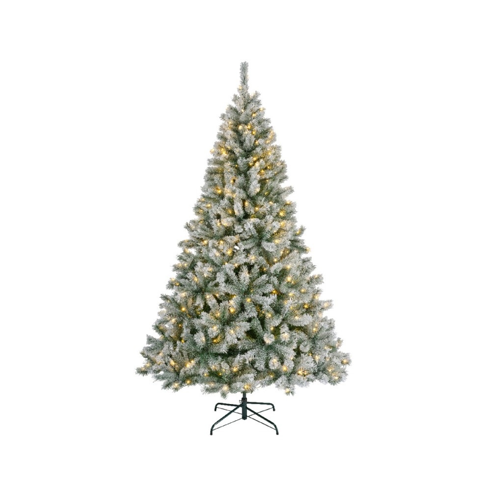Canada Spruce kunstkerstboom 240xø150cm | groen met bevroren details | 520 LED lampjes