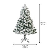 Imperial Pine kunstkerstboom 150xø97cm | wit/met sneeuw
