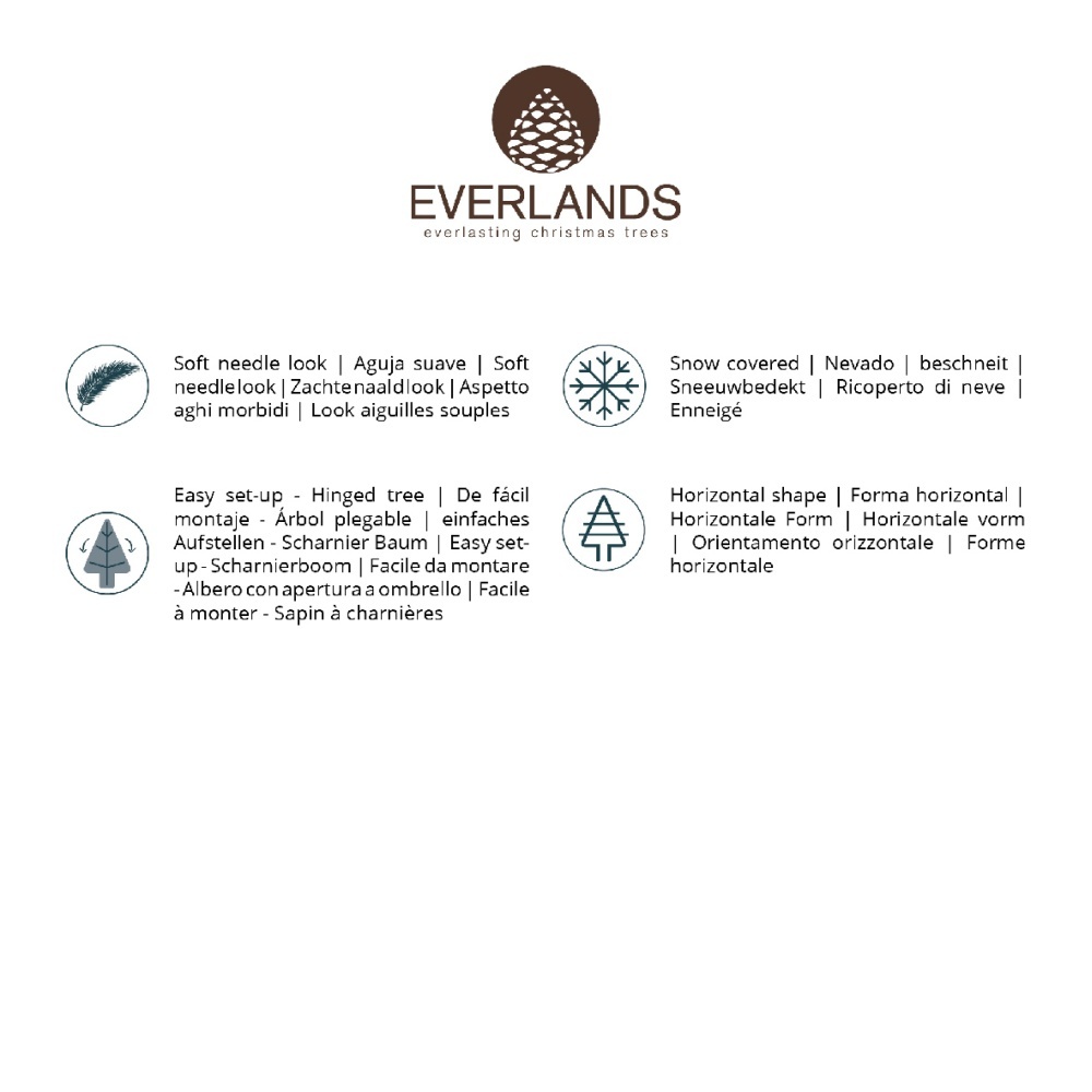 Imperial Pine kunstkerstboom 180xø117cm | wit/met sneeuw