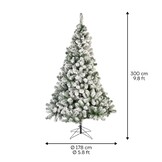 Imperial Pine kunstkerstboom 300xø178cm | wit/met sneeuw