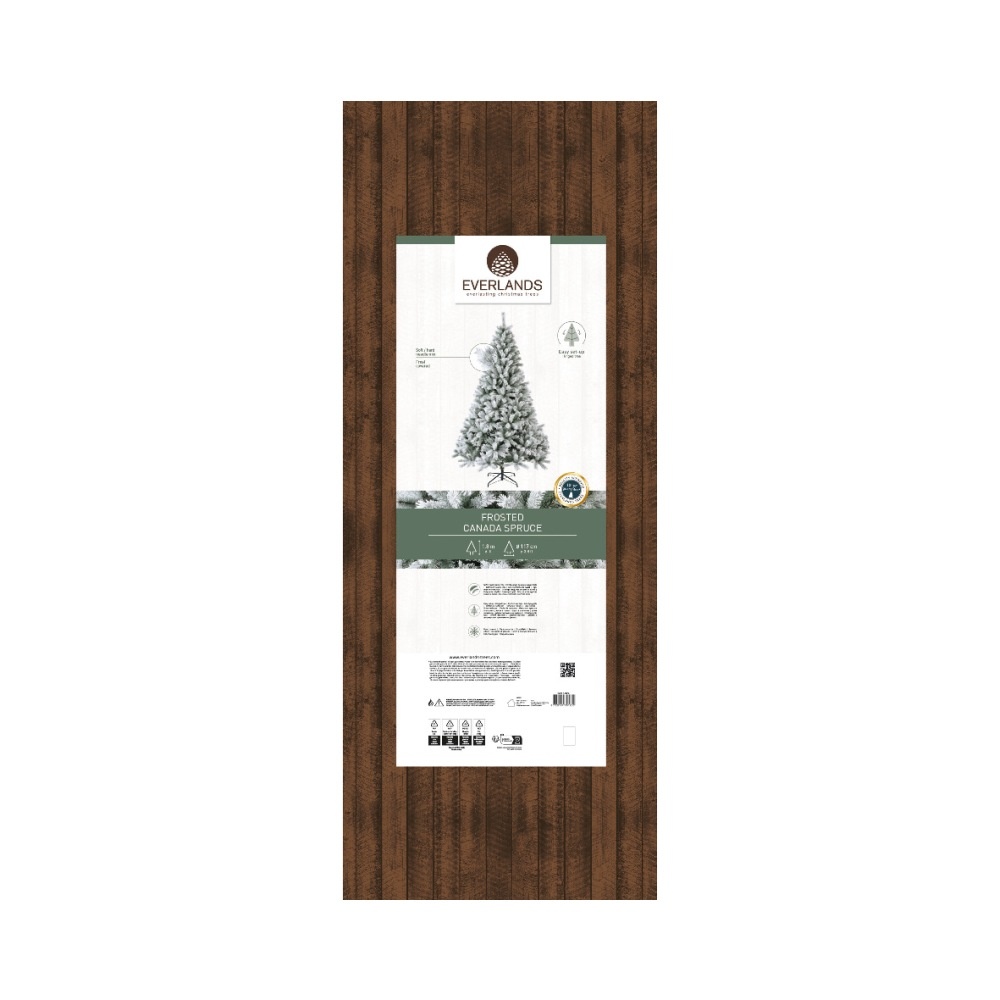 Canada Spruce kunstkerstboom 180xø117cm | groen met bevroren details