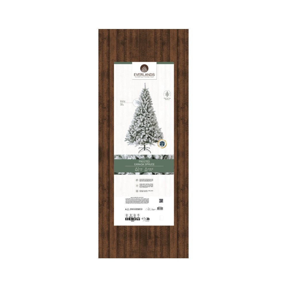 Canada Spruce kunstkerstboom 210xø140cm | groen met bevroren details