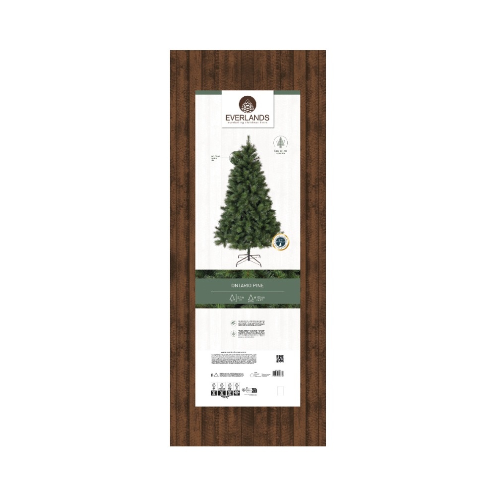 Ontario Pine kunstkerstboom 210xø132cm | groen