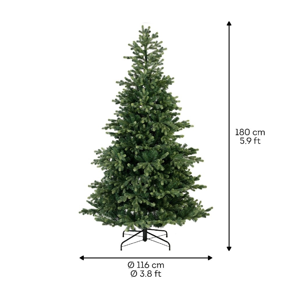 Geneva Fir kunstkerstboom 180xø116cm | groen