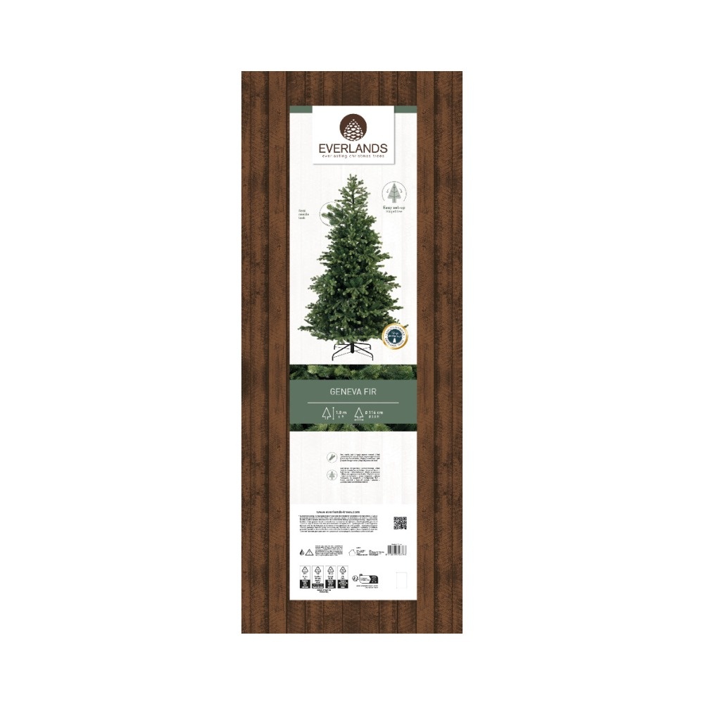 Geneva Fir kunstkerstboom 180xø116cm | groen