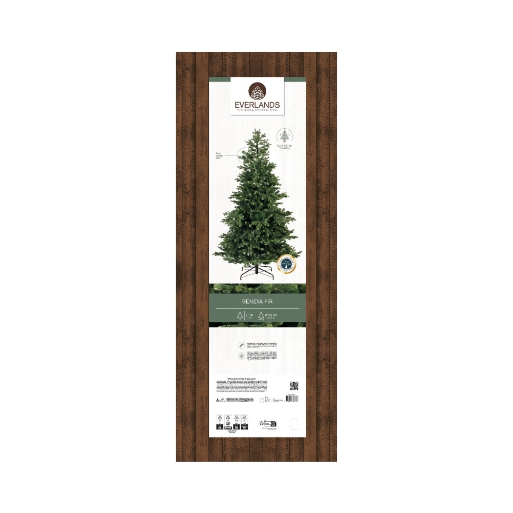 Geneva Fir kunstkerstboom 210xø126cm | groen