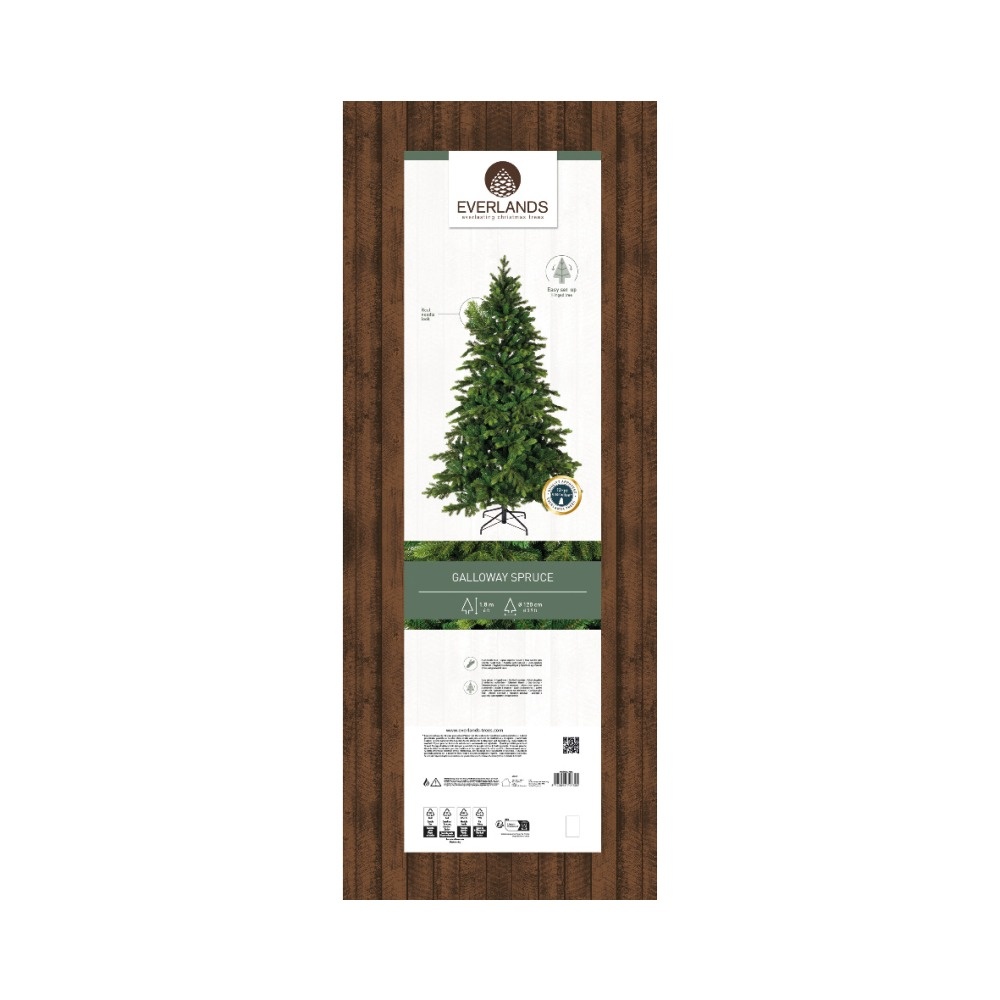 Galloway Spruce kunstkerstboom 180xø120cm | groen