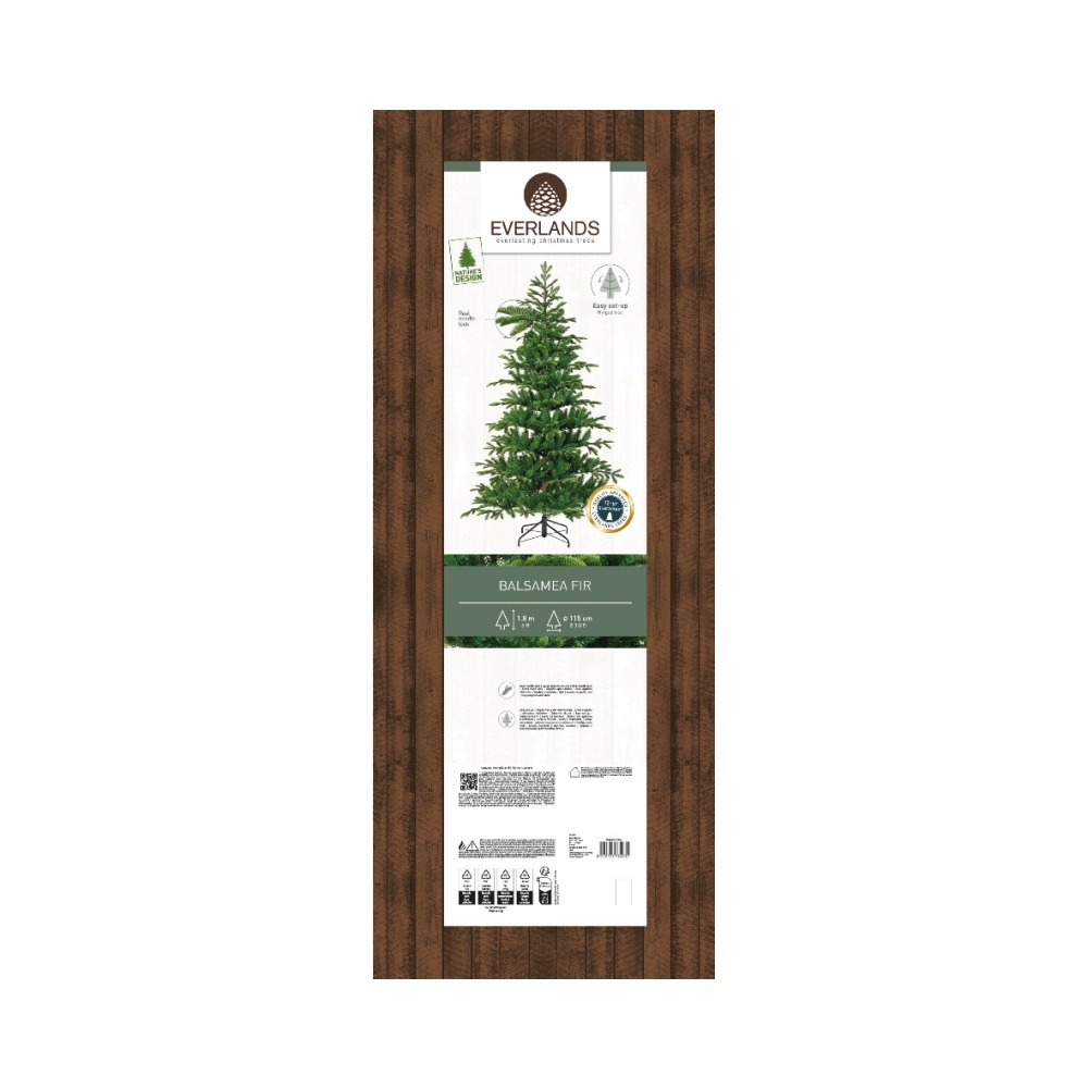 Balsamea Fir kunstkerstboom 180xø115cm | groen