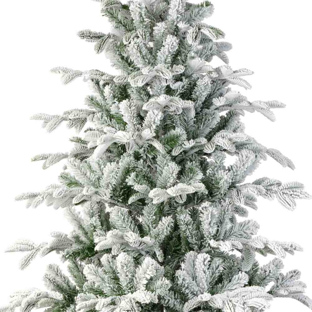 Balsamea Fir kunstkerstboom 180xø115cm | wit/met sneeuw