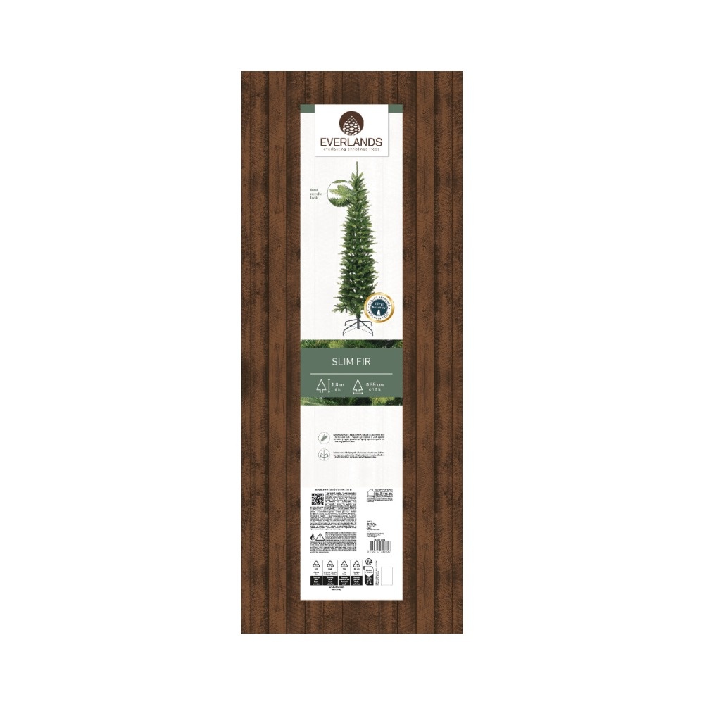 Slim Fir kunstkerstboom 180xø55cm | groen