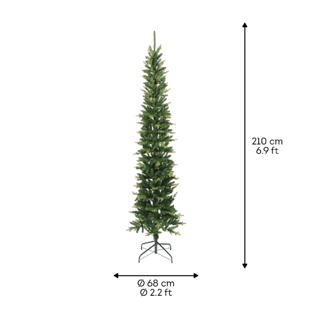 Slim Fir kunstkerstboom 210xø68cm | groen