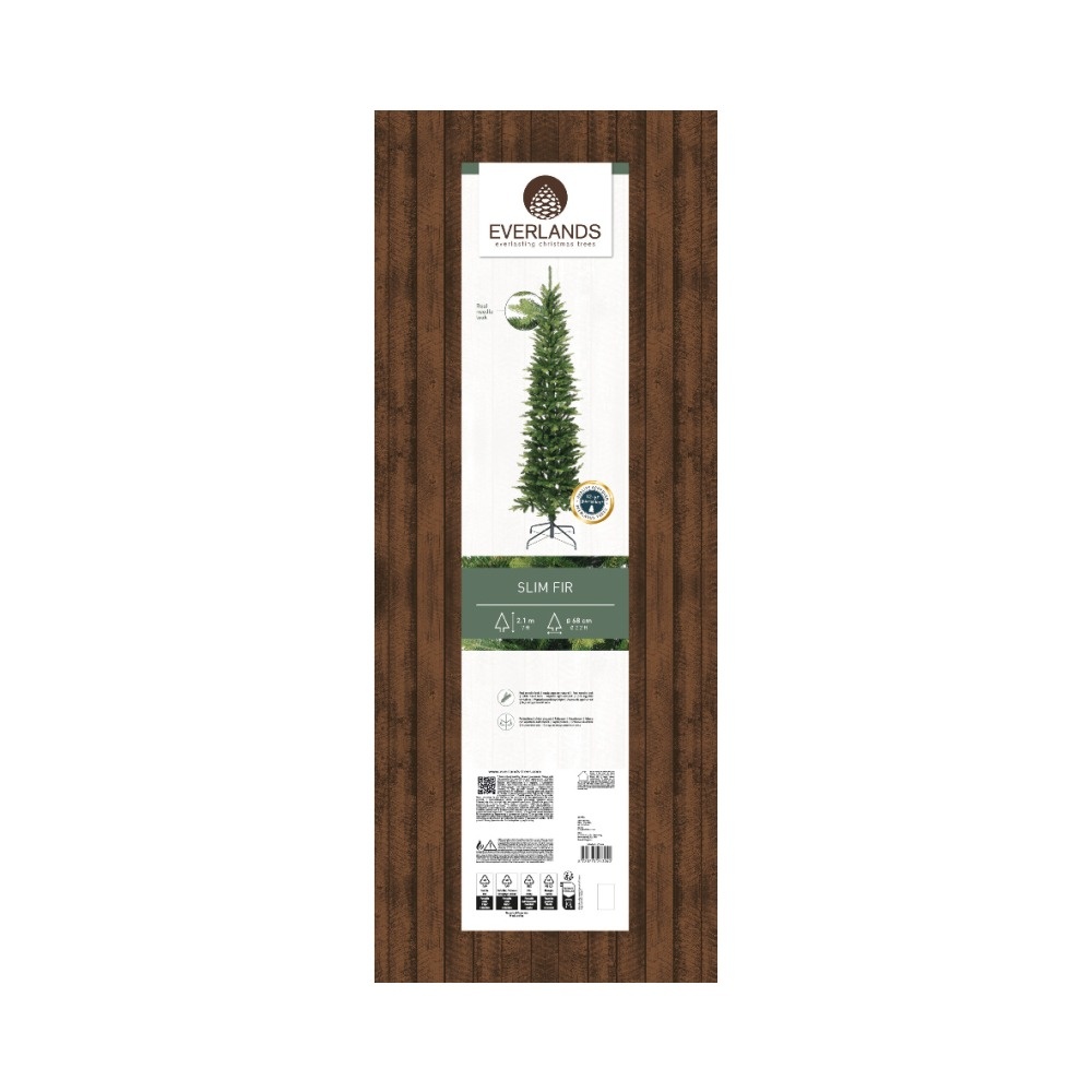 Slim Fir kunstkerstboom 210xø68cm | groen