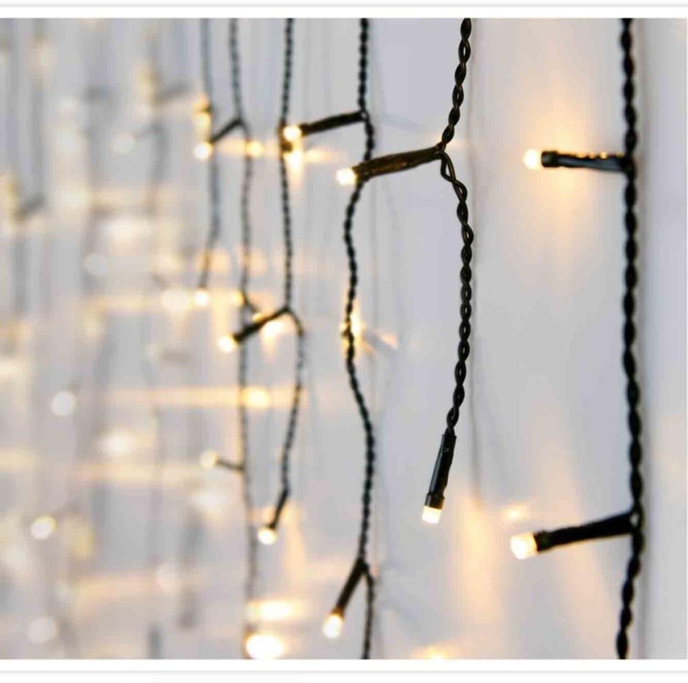 IJspegelverlichting transparant snoer | 180 LED lampjes | warm wit