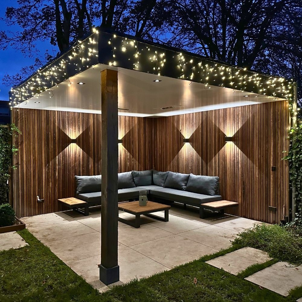 IJspegelverlichting trasnparant snoer | 360 LED lampjes | warm wit