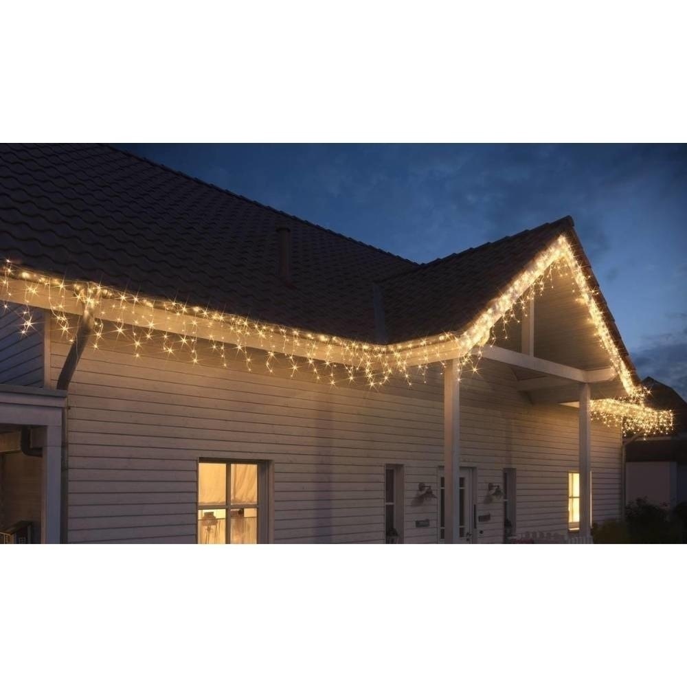 IJspegelverlichting transparant snoer | 360 LED lampjes | warm wit