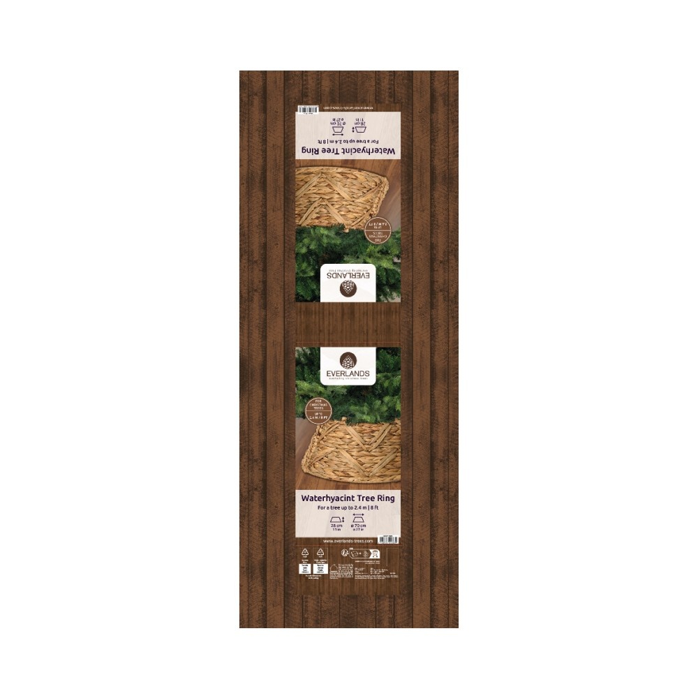 Boomring bruin | waterhyacint | D70 x H28 cm