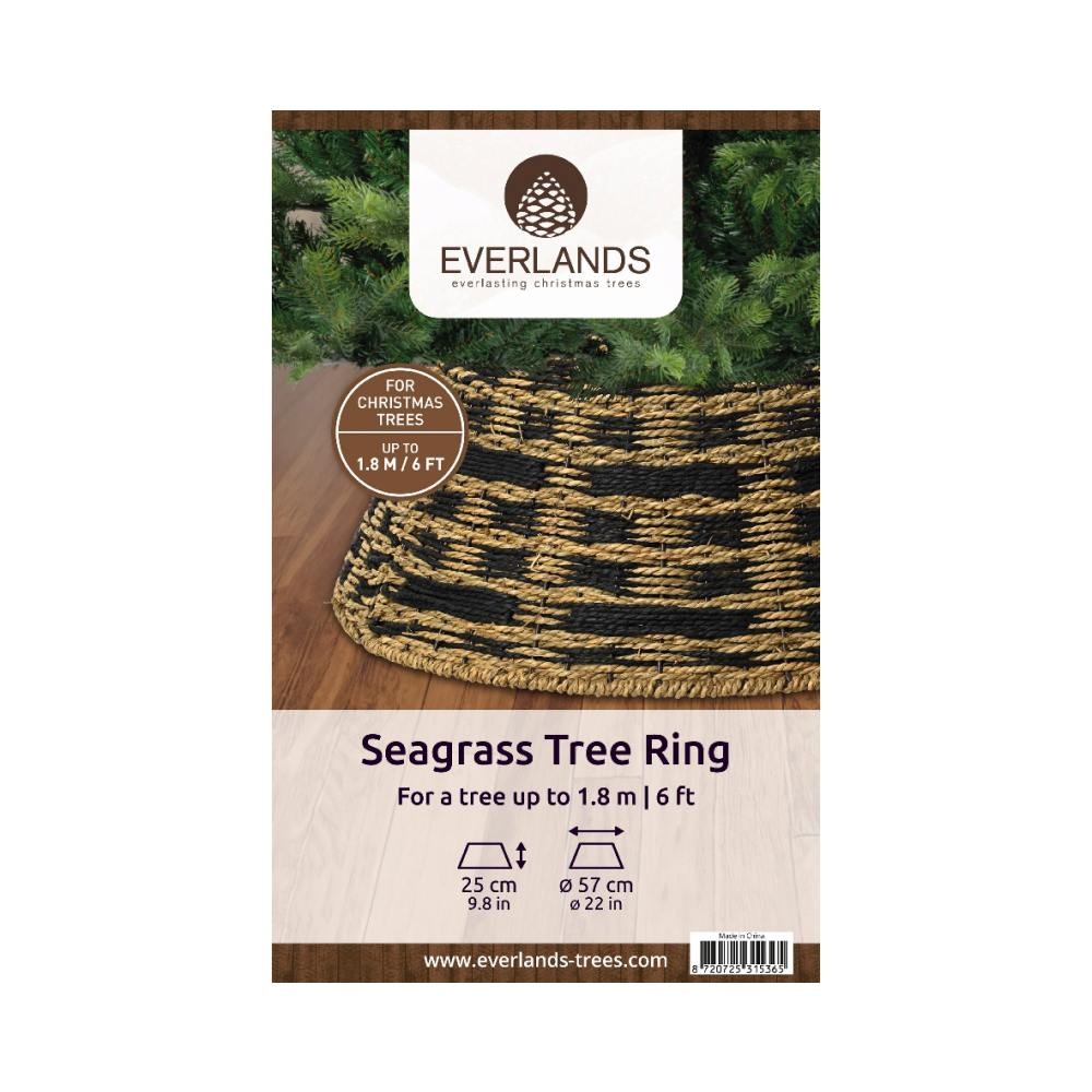 Boomring bruin/zwart | zeegras | D57 x H25 cm