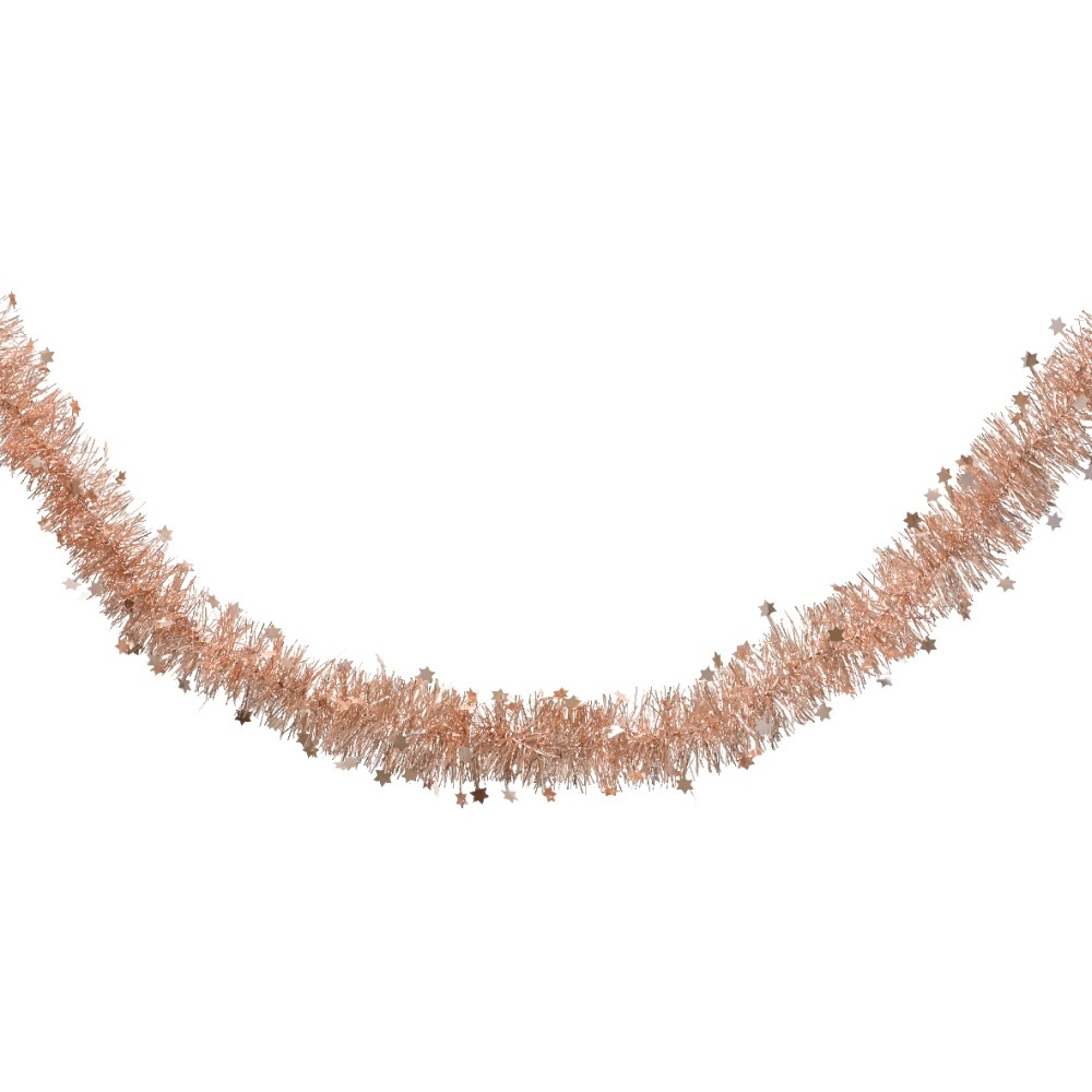 Kerstslinger lametta | parelroze | 270cm