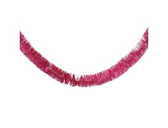 Kerstslinger lametta | donkerroze | 270cm