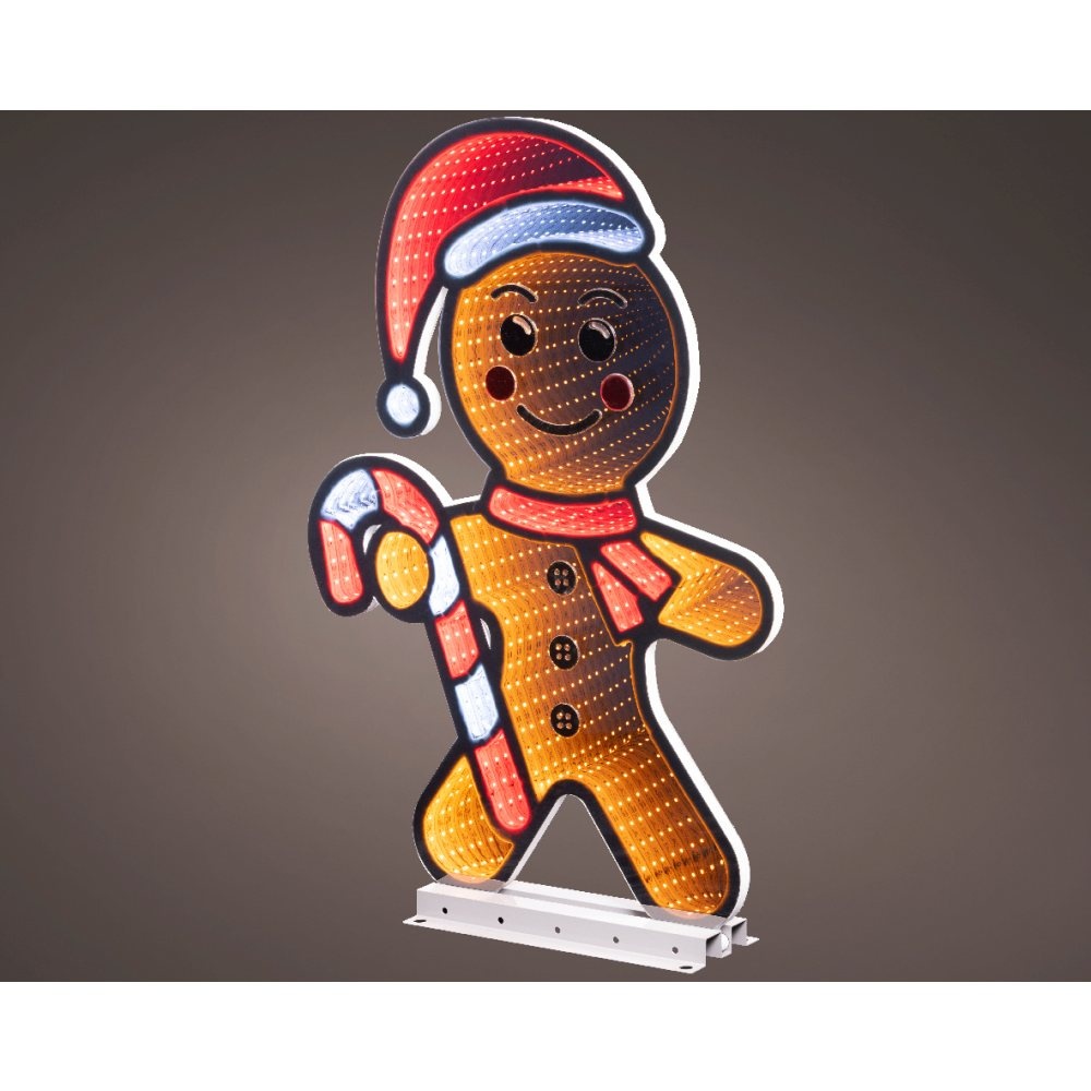 Peperkoek infinity lamp | kunststof | bruin/rood | 60cm