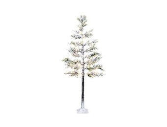 Boom voor buiten met verlichting | kunststof | groen/warm wit met bevroren details | 150cm