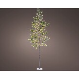 Boom voor buiten met verlichting | kunststof | groen/warm wit met witte details | 180cm