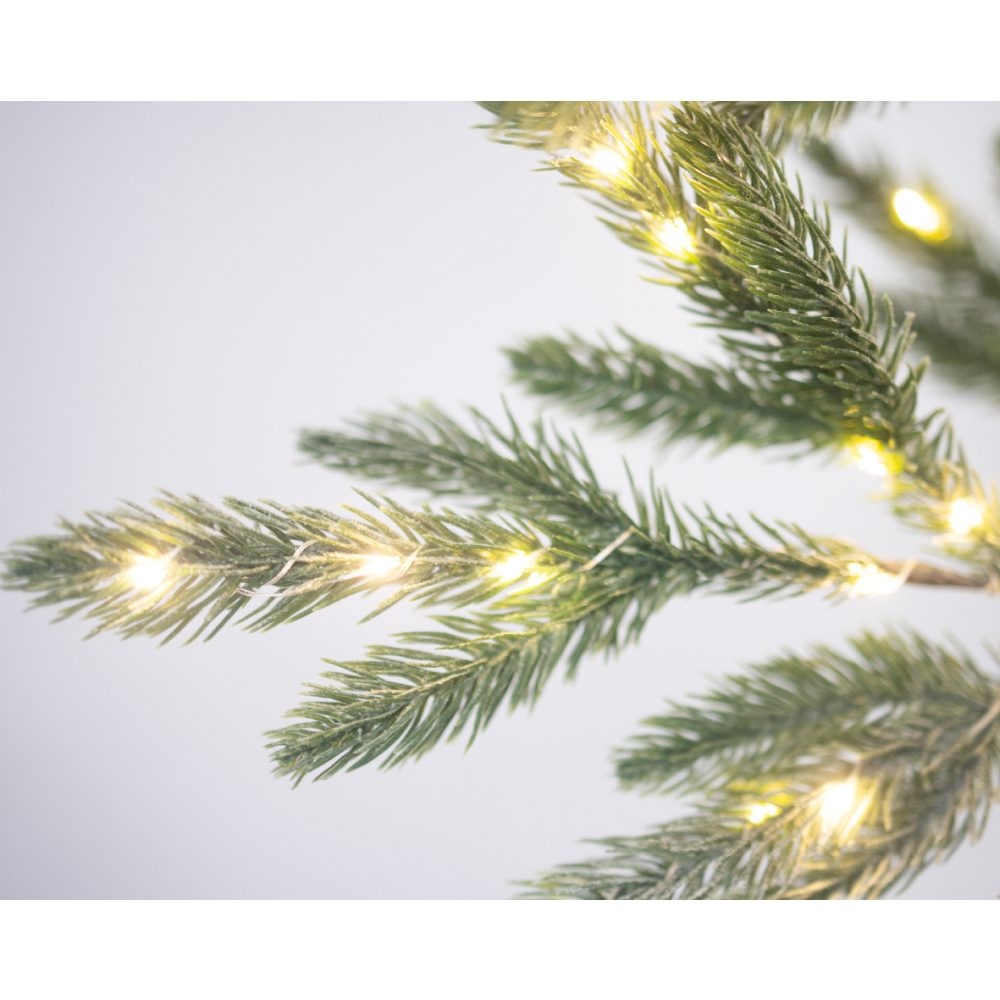 Boom voor buiten met verlichting | kunststof | groen/warm wit met witte details | 180cm