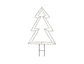Boom voor buiten met verlichting | metaal | zwart/warm wit | 60cm
