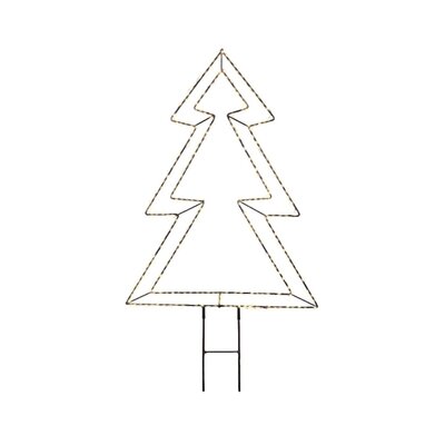 Boom voor buiten met verlichting | metaal | zwart/warm wit | 60cm