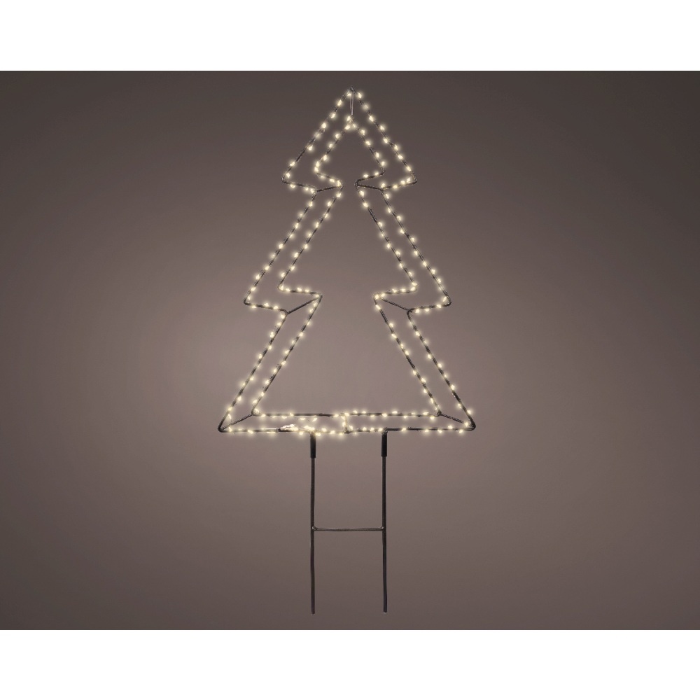 Boom voor buiten met verlichting | metaal | zwart/warm wit | 40cm