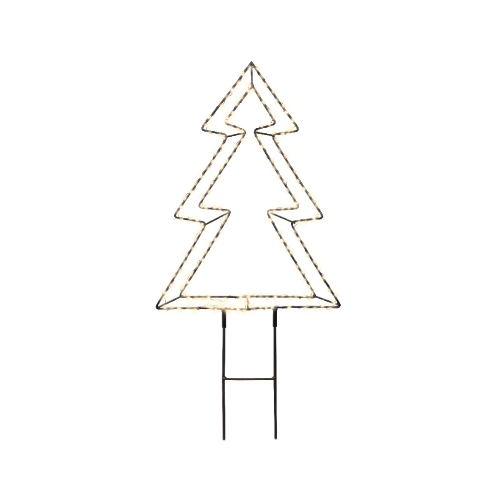 Boom voor buiten met verlichting | metaal | zwart/warm wit | 40cm