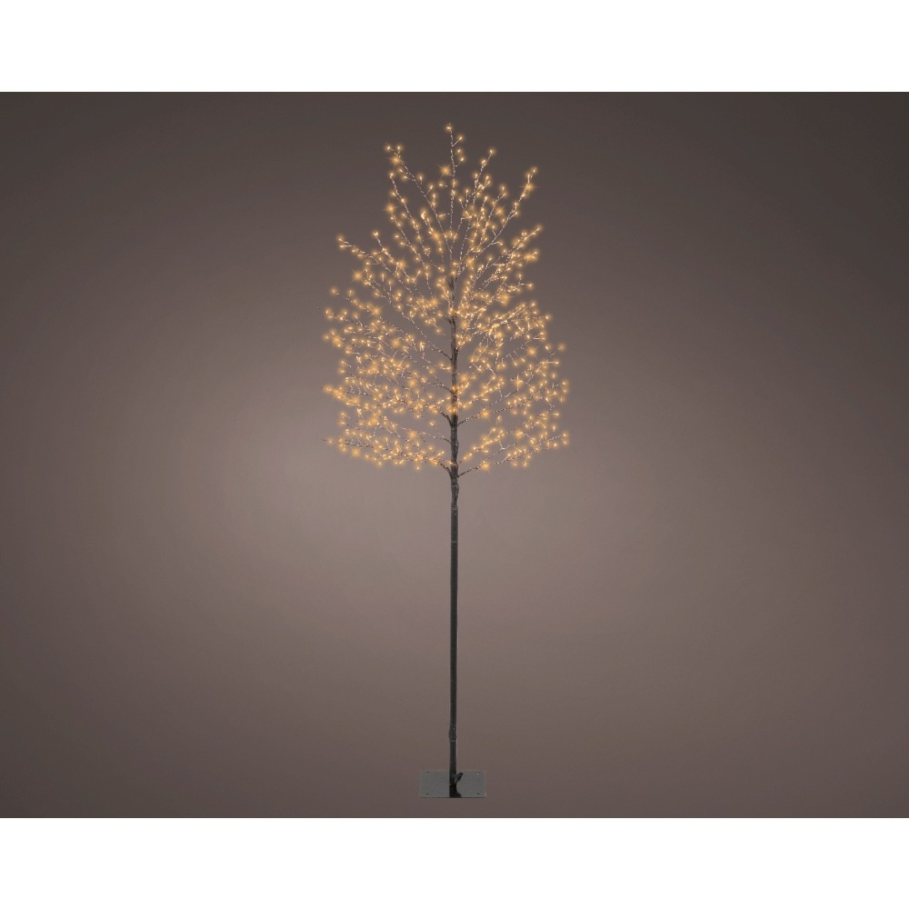 Boom voor buiten met verlichting | kunststof | zwart/klassiek warm | 180cm