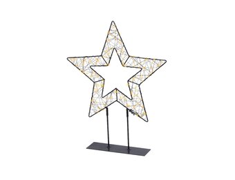 Tafellamp ster | metaal | zwart/klassiek warm | 38cm