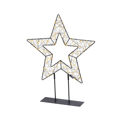 Tafellamp ster | metaal | zwart/klassiek warm | 38cm