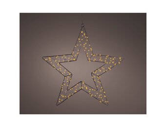 LED verlichte ster | metaal | zwart/klassiek warm | 58m