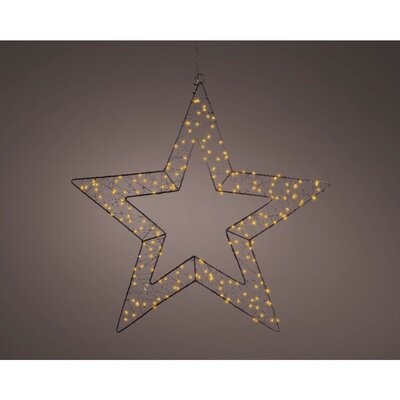 LED verlichte ster | metaal | zwart/klassiek warm | 58m