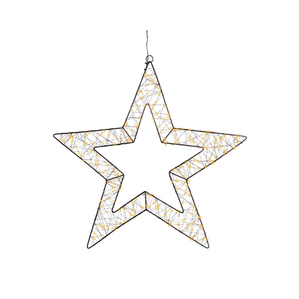 LED verlichte ster | metaal | zwart/klassiek warm | 58m