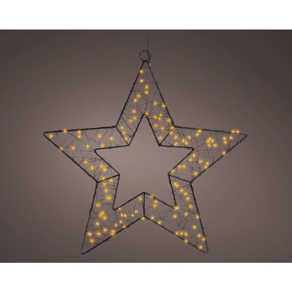 Ster met verlichting | metaal | goud/warm wit | 38cm