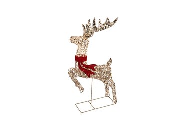 Rendier met verlichting | kunststof | goud/warm wit | 100cm